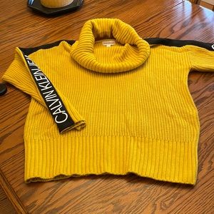calvin klein cow neck sweater